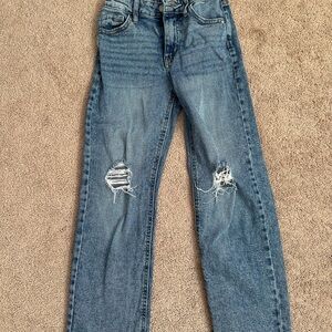 Art class Blue Distressed baggy girl Jeans